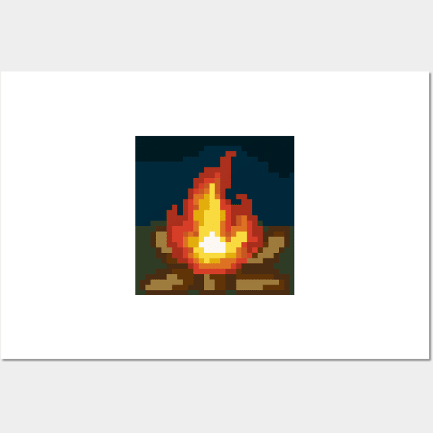 Bonfire in the woods Wall Art by Uwaki